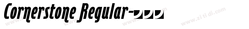 Cornerstone Regular字体转换